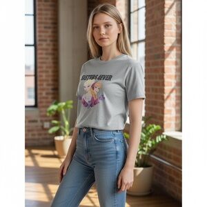 Disney Gray 'Sisters Forever' Short Sleeve Tee